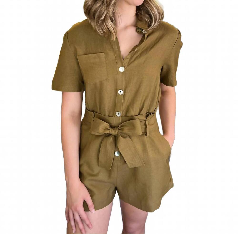 NEW PINCH women's calliope romper in green